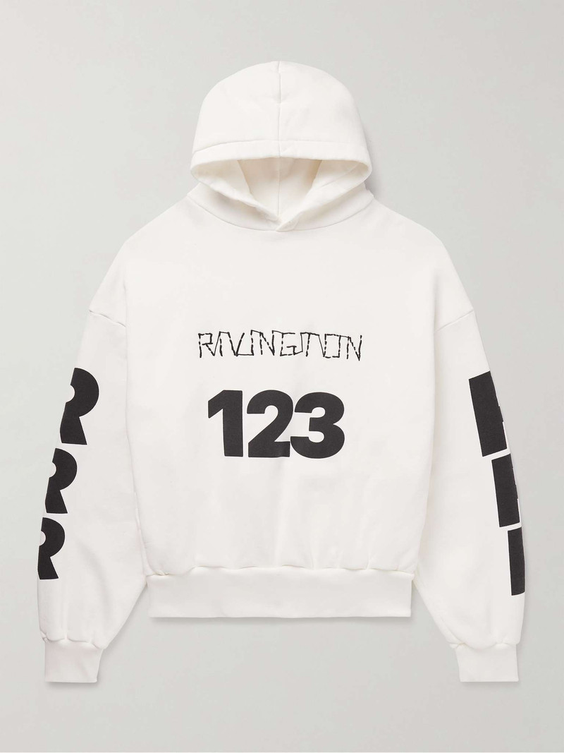 USO-123 Logo-Print Embroidered Cotton-Jersey Hoodie - 1