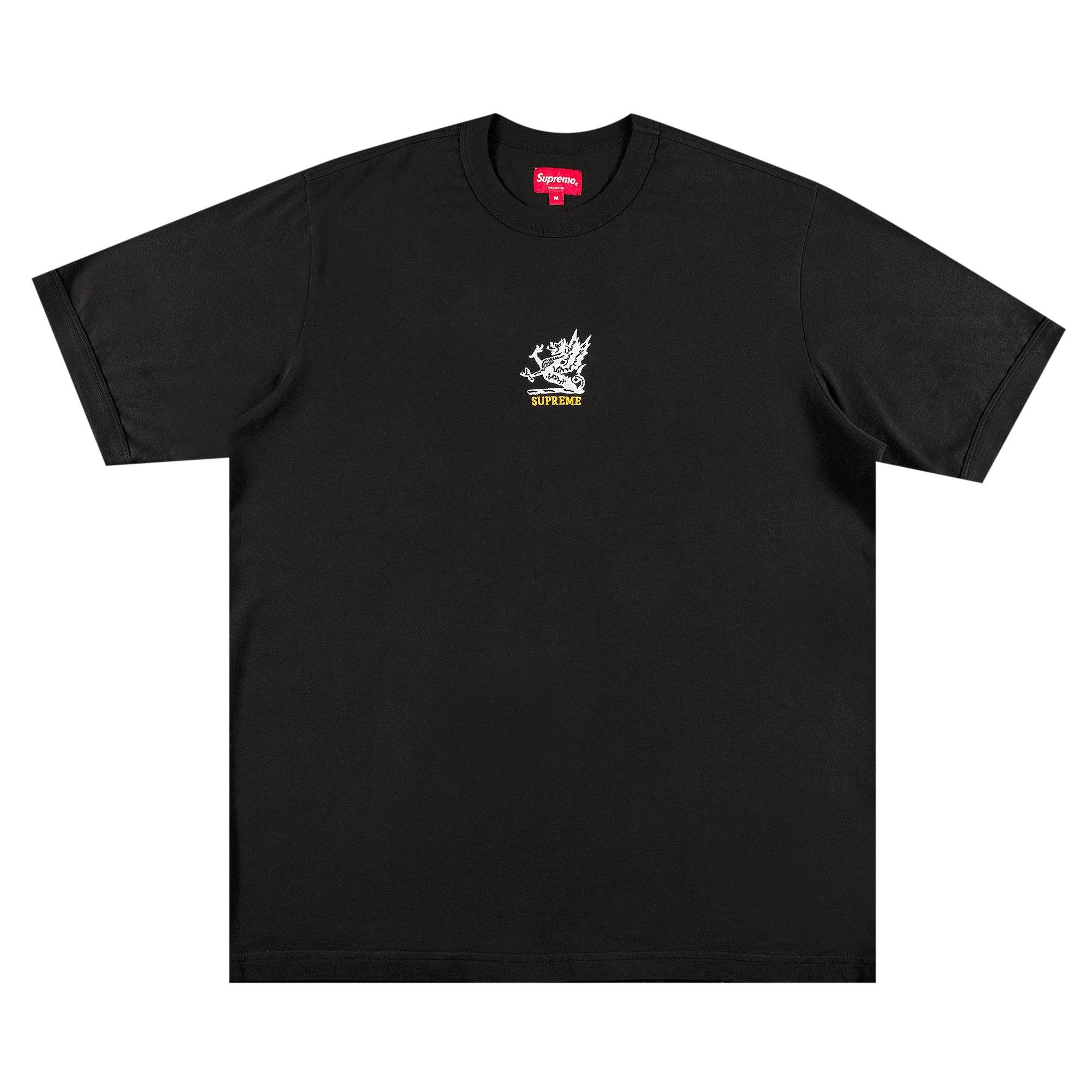 Supreme Dragon Ringer Tee 'Black' - 1