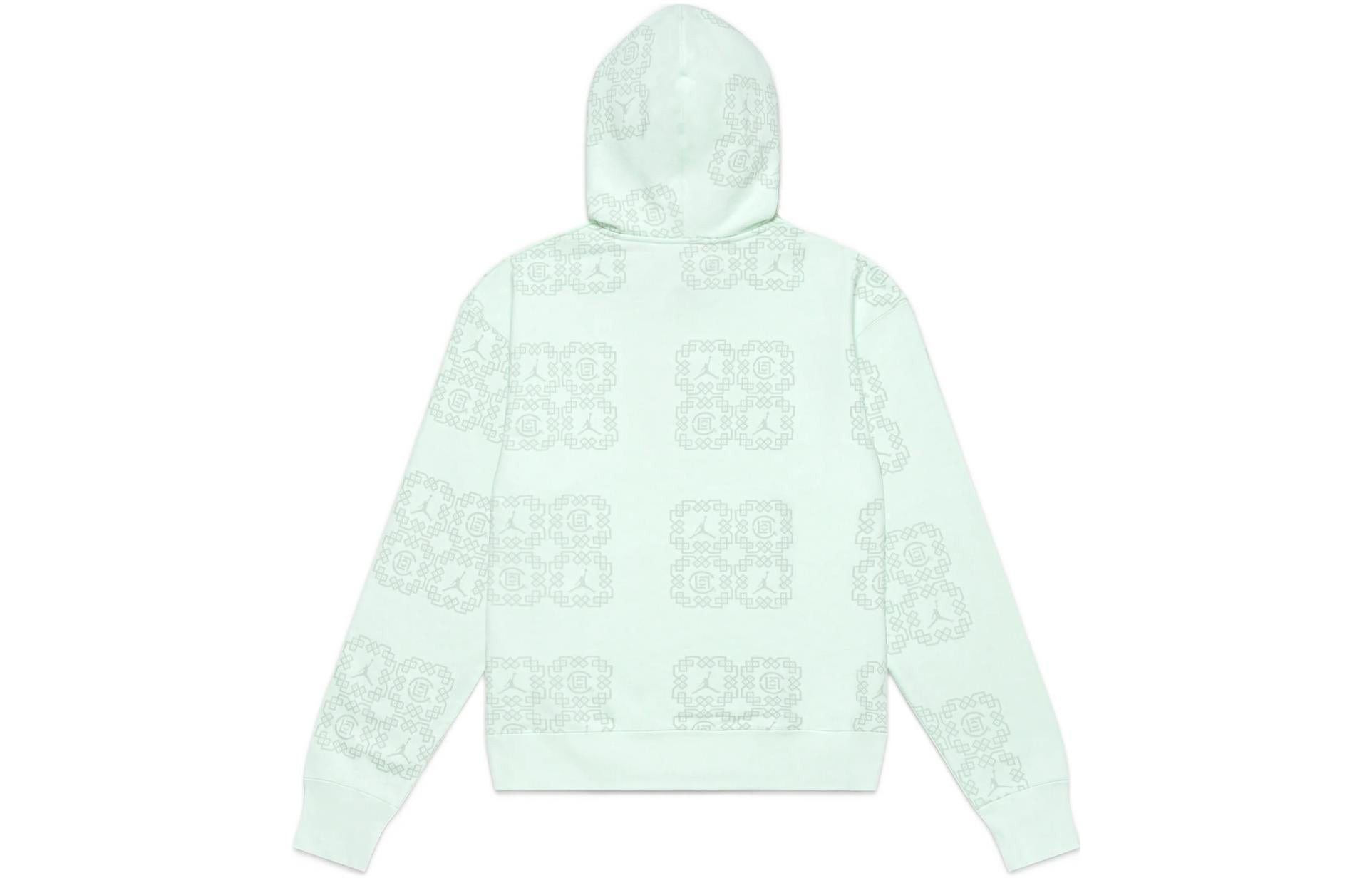 Men's Air Jordan x CLOT Crossover China Logo Full Print Pullover Asia Edition Autumn Green DO0008-39 - 2