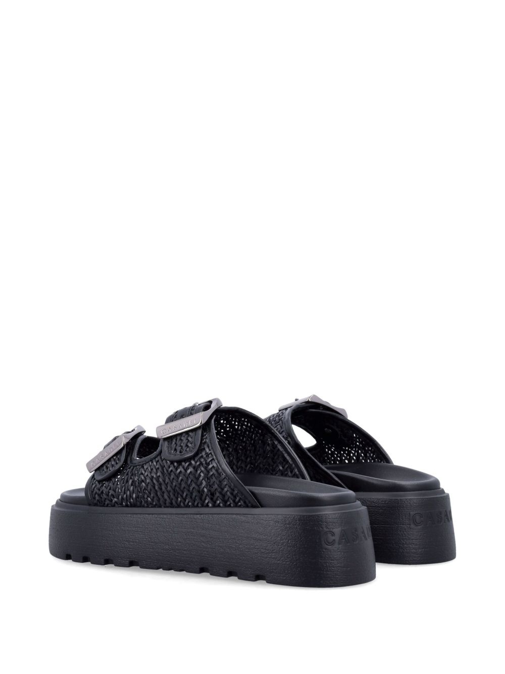 Birkly plaid-embellished platform sandals - 3