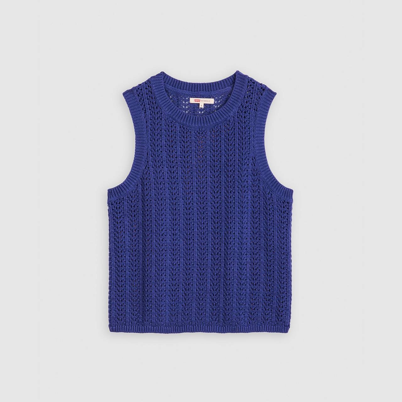 SUNRISE COTTON LINEN CROCHET TANK TOP - 1