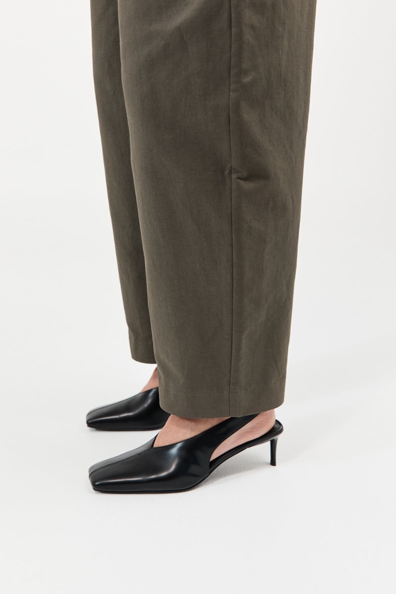 Square Toe Sling Back Heel - Black - 5