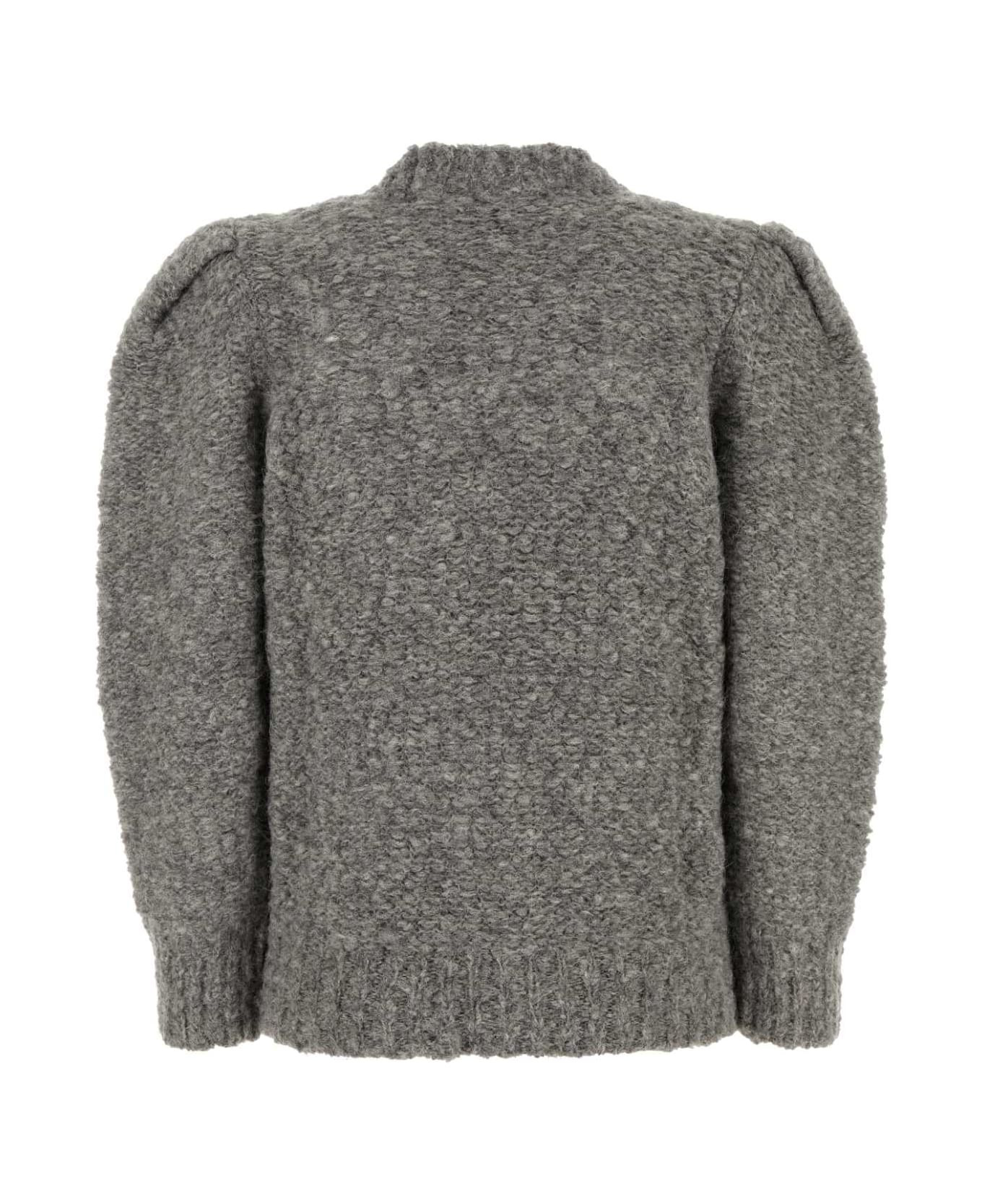 Grey Alpaca Blend Emma Sweater - 2