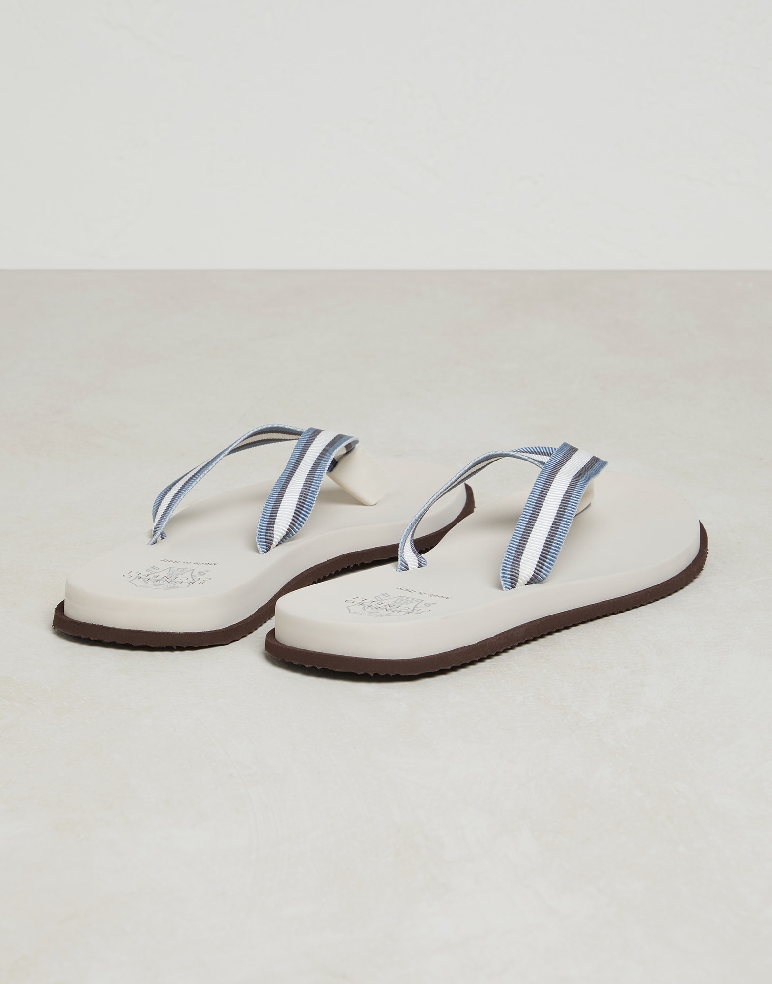 Flip-flops with striped grosgrain band - 3