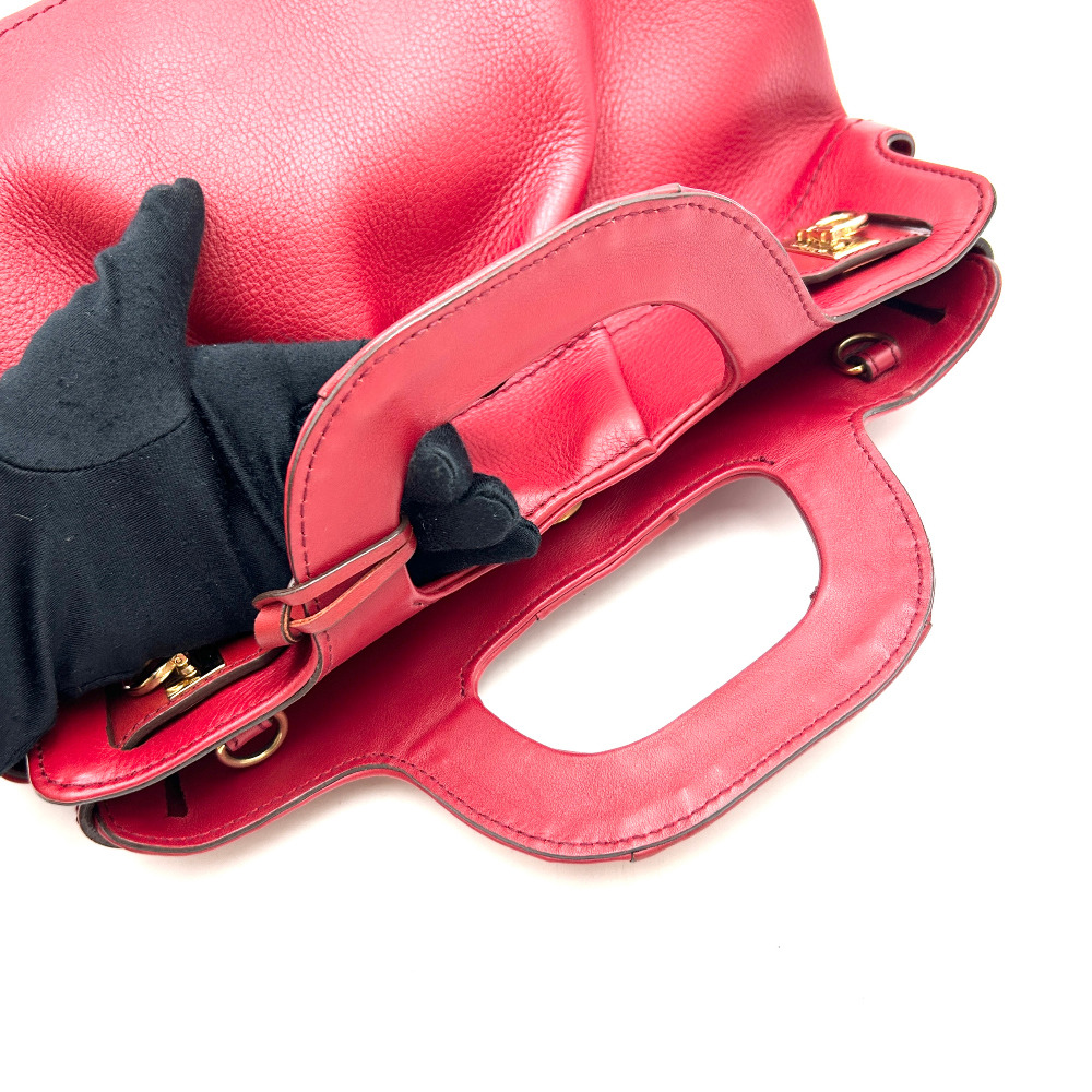 Ferragamo Red Gancini Tote Bag - 9