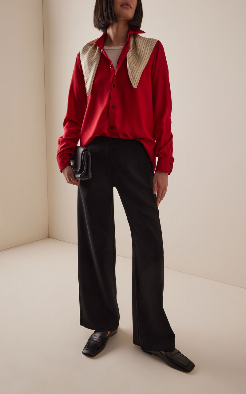 LESET Arielle Satin Crepe Pants black outlook