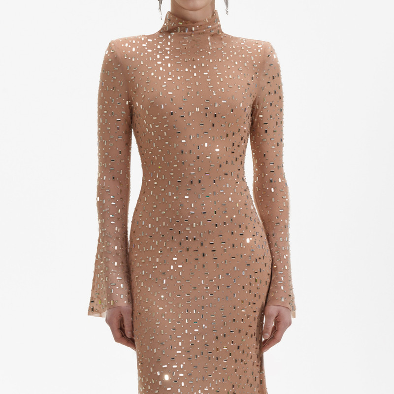 sparkly metallic dress Gold and Silver Long Ombre Sequin Prom Dress -PromGirl Silver/Rose Gold / 3XLarge