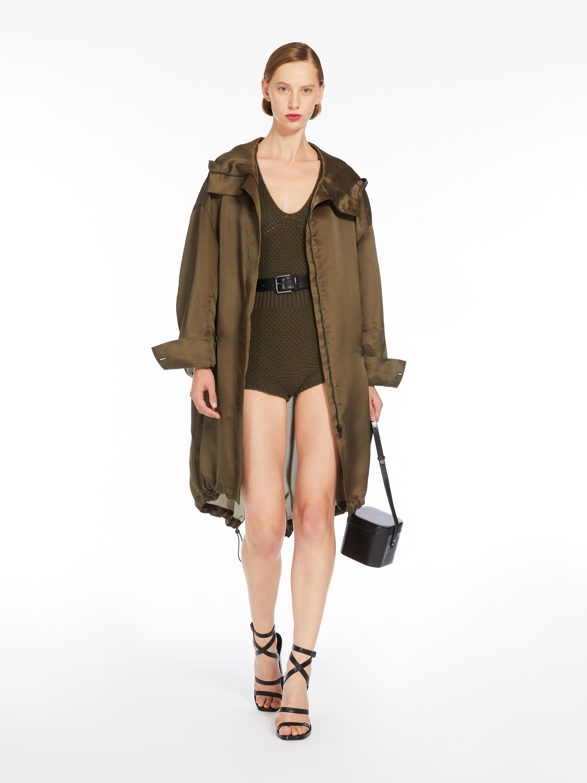 Max Mara TAMBUTO Oversized silk organza parka | REVERSIBLE