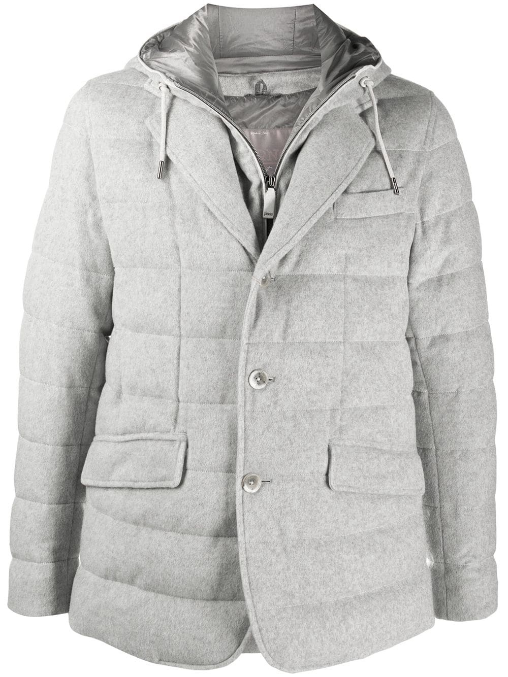 hooded padded coat - 1