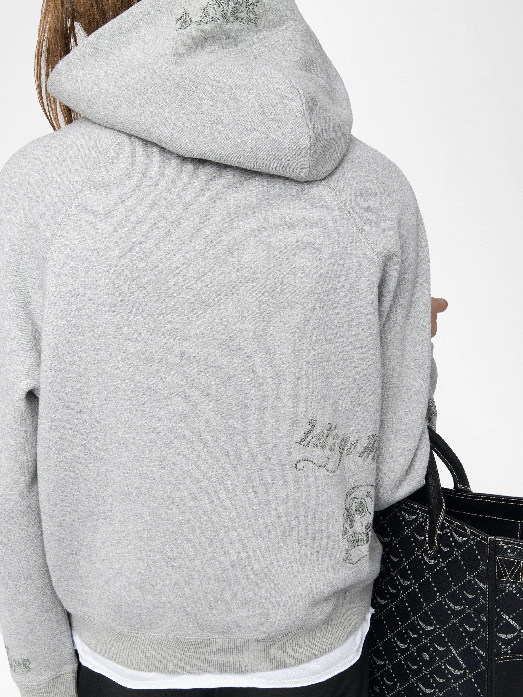 Georgy Grey Women's Rhinestone Sweatshirt - 8