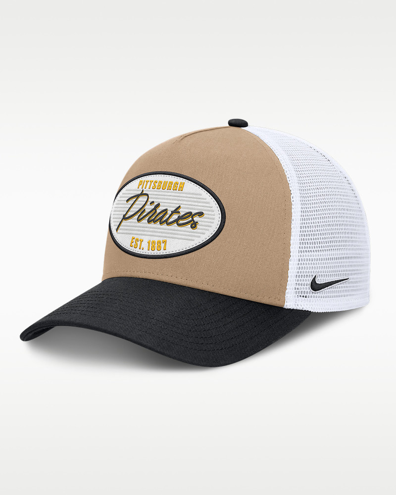 Pittsburgh Pirates Rise Men's Nike MLB A-Frame Trucker Adjustable Hat 1