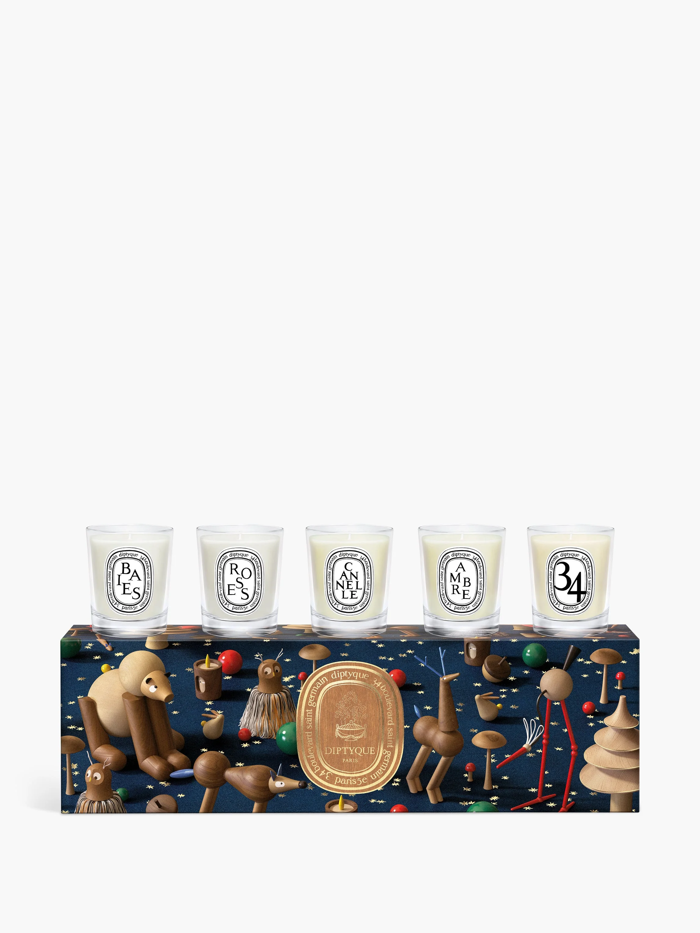 Holiday Edition Set of 5 miniature candles - Pre-composed - 1