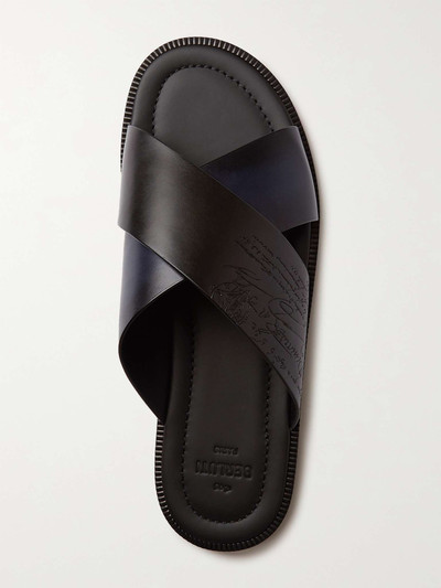 Berluti Sifnos Scritto Leather Sandals outlook