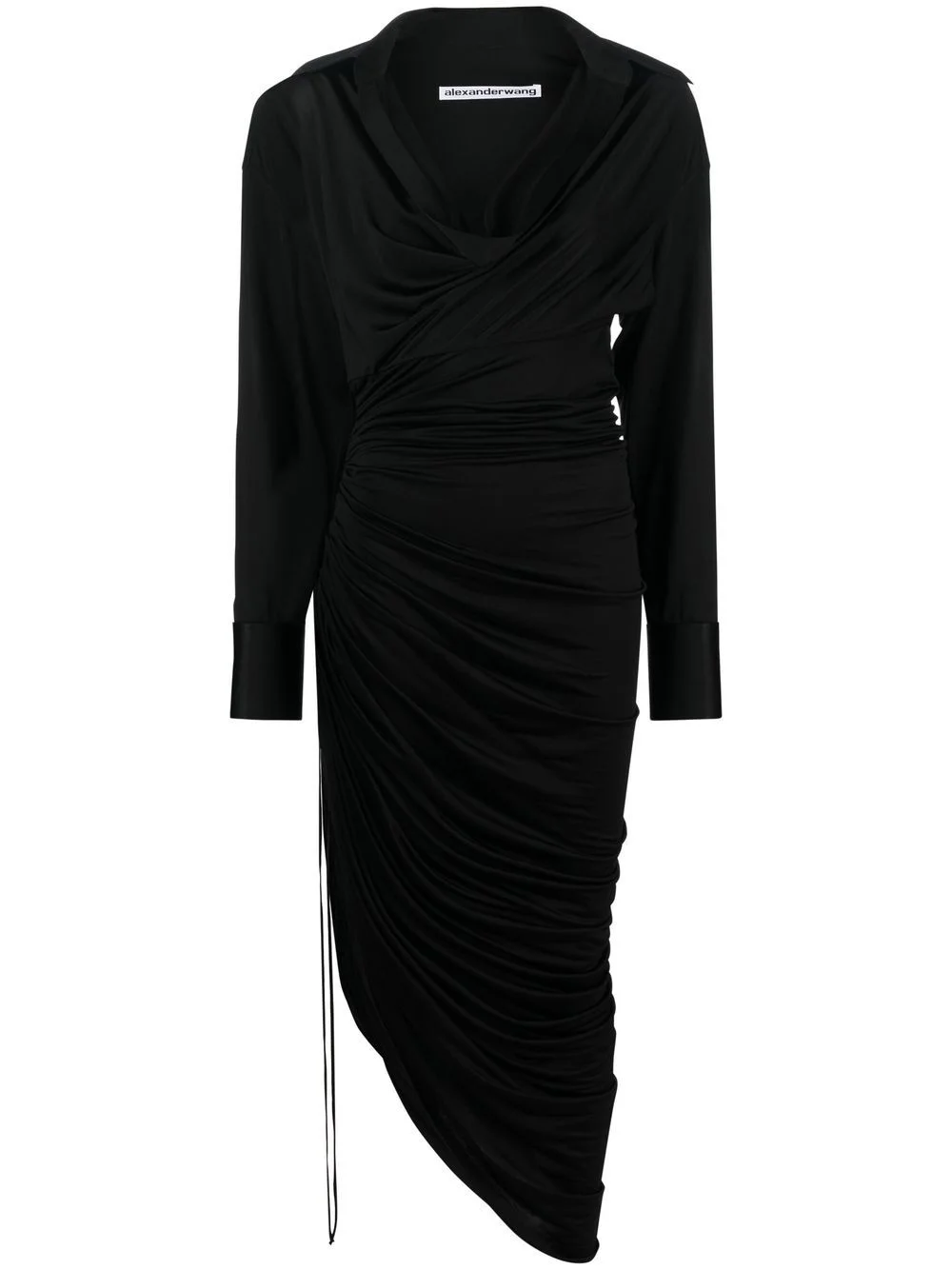 asymmetric V-neck dress - 1