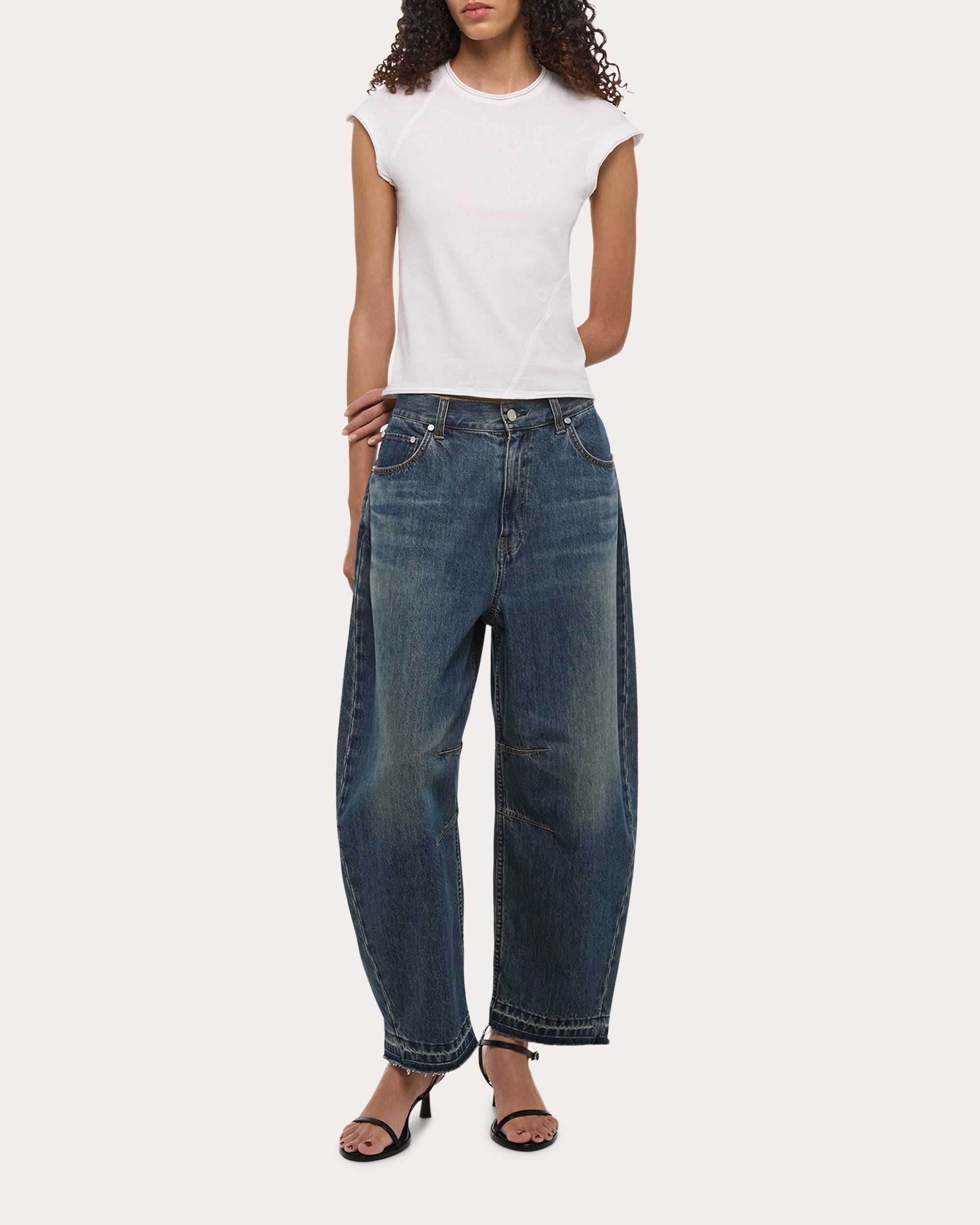 Twisted Cropped Cotton Jersey Top - 5