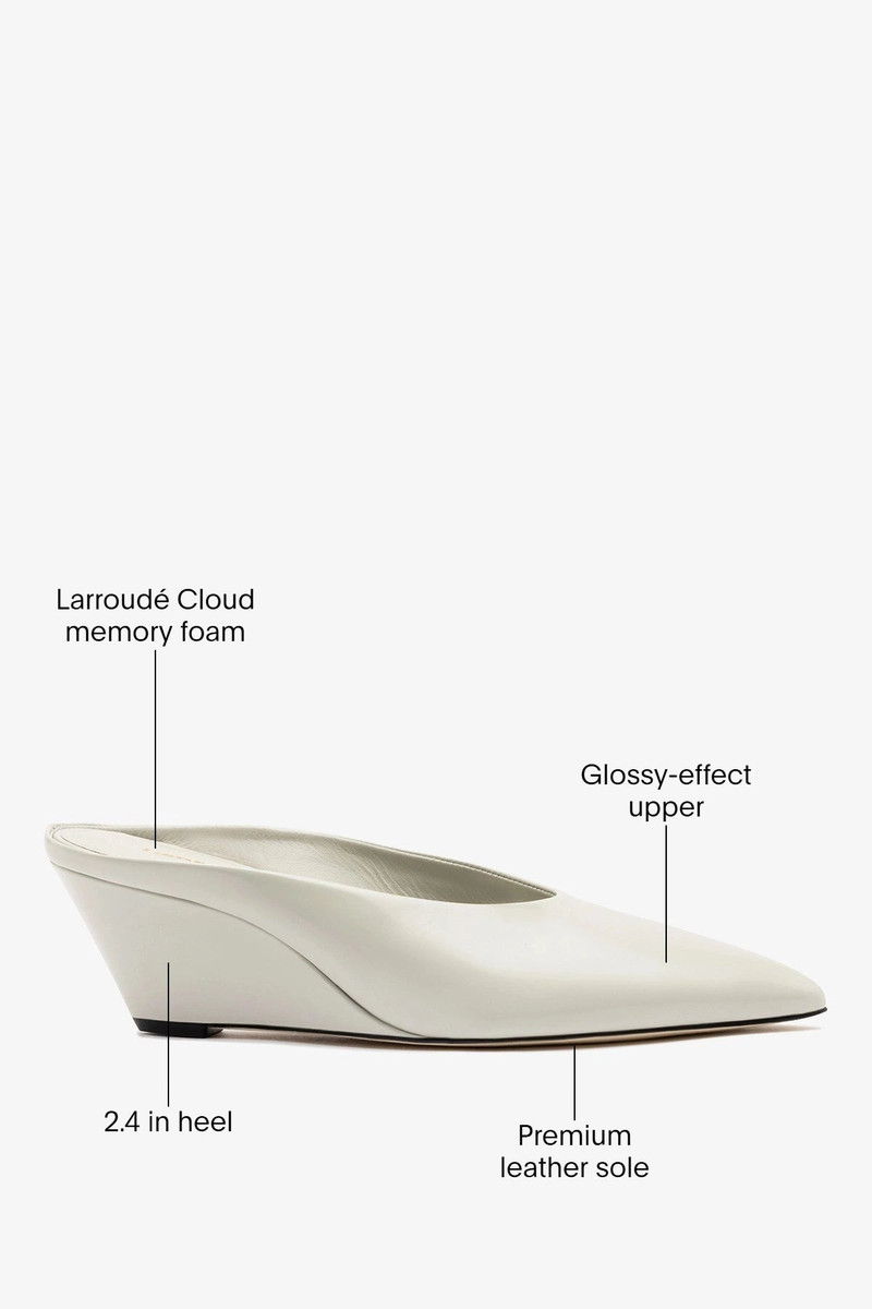 Loulou Mule Moon Gray Leather 5