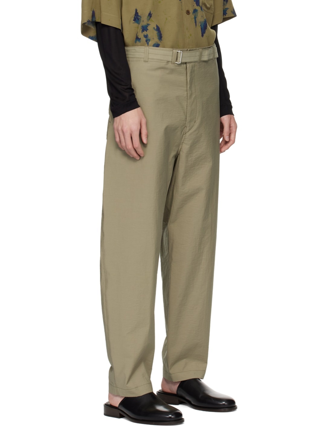 Khaki Belted Trousers - 2