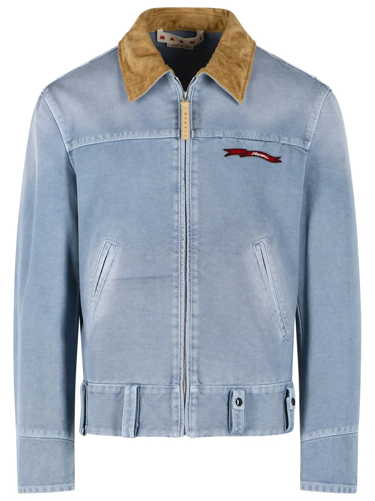 Marni Light Blue Cotton Jacket Men - 1