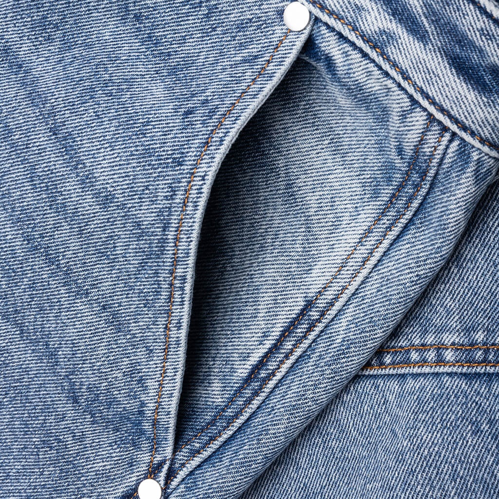 CARGO DENIM BAGGY SHORT - BAY INDIGO - 5