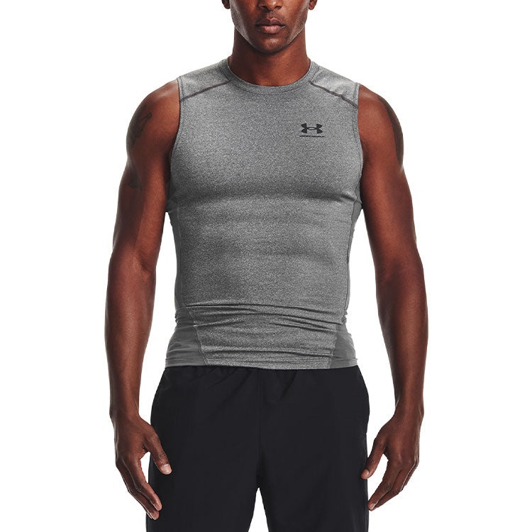 Under Armour HeatGear Sleeveless Shirt 'Carbon Heather Black' 1361522-090 - 5