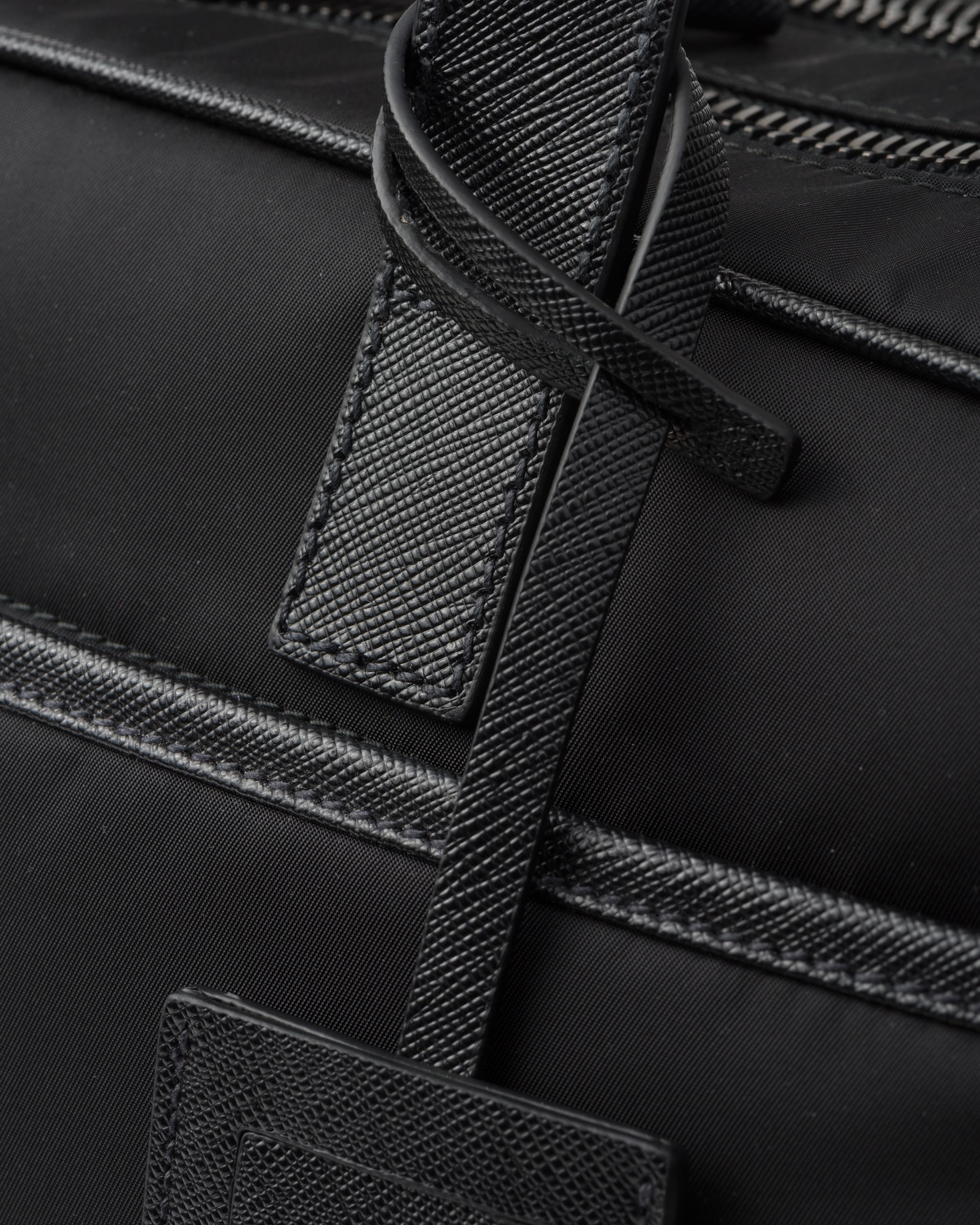 Re-Nylon and Saffiano leather briefcase - 5