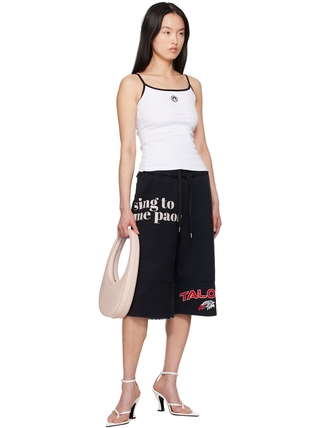 White Moon Logo Jersey Tank Top - 4