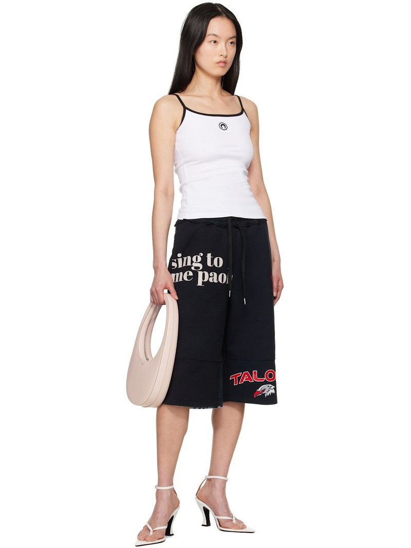 Marine Serre White Moon Logo Jersey Tank Top outlook