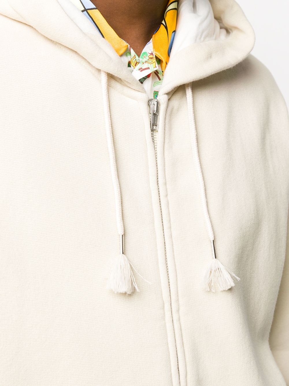 layered effect zip-up hoodie - 5