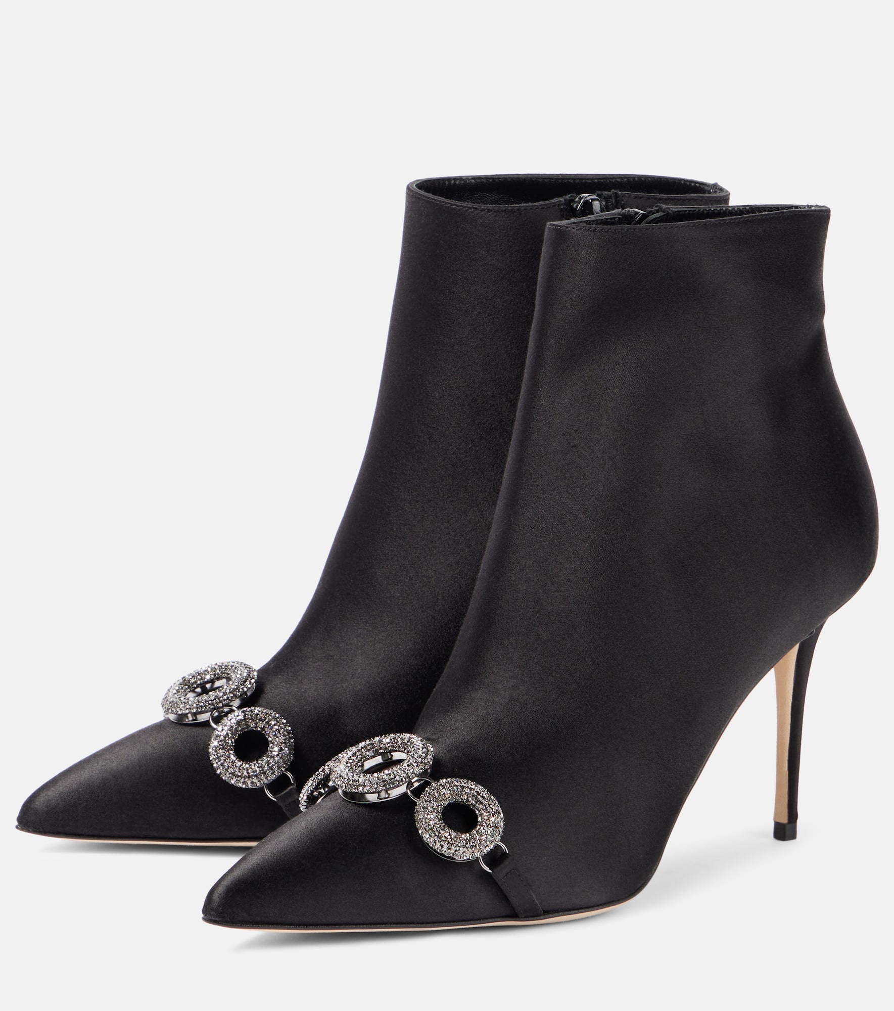 Balvisa embellished satin ankle boots - 2