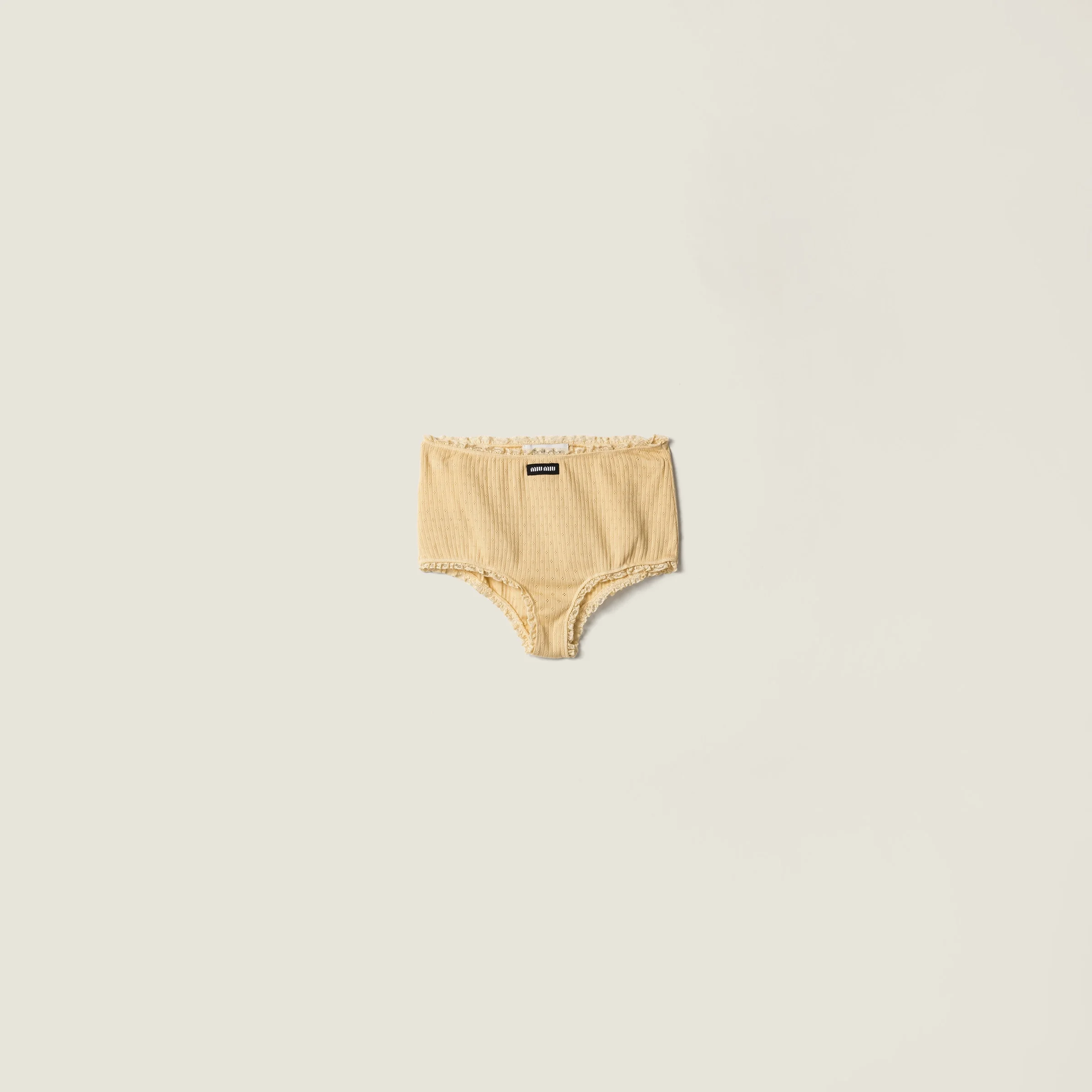 Garment-dyed cotton boy-shorts - 1