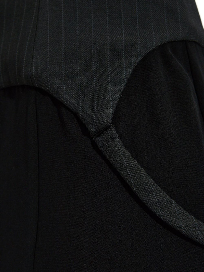 pinstripe-panel dress 5