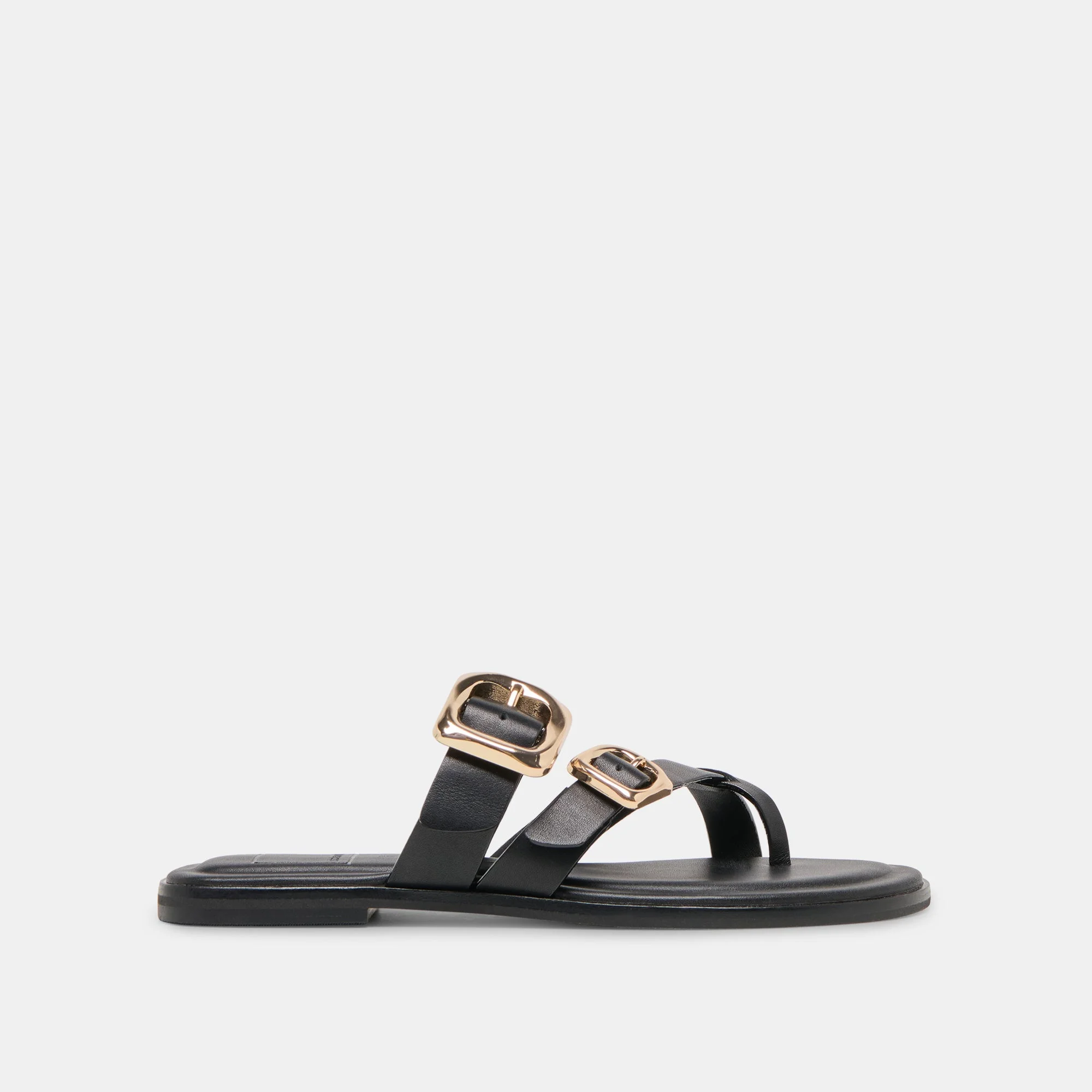 SHORE SANDALS BLACK LEATHER - 1