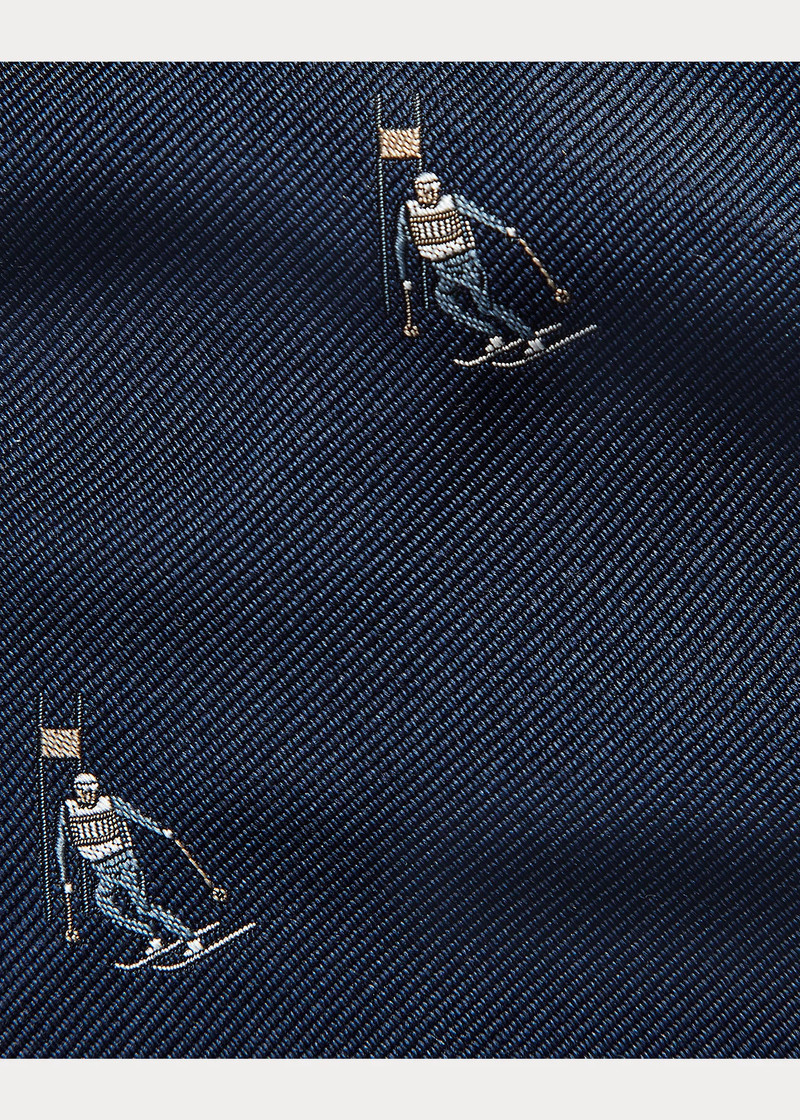 Vintage-Inspired Skier Silk Tie 3