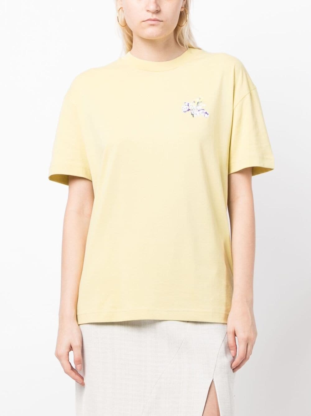 floral logo-print short-sleeve T-shirt - 3