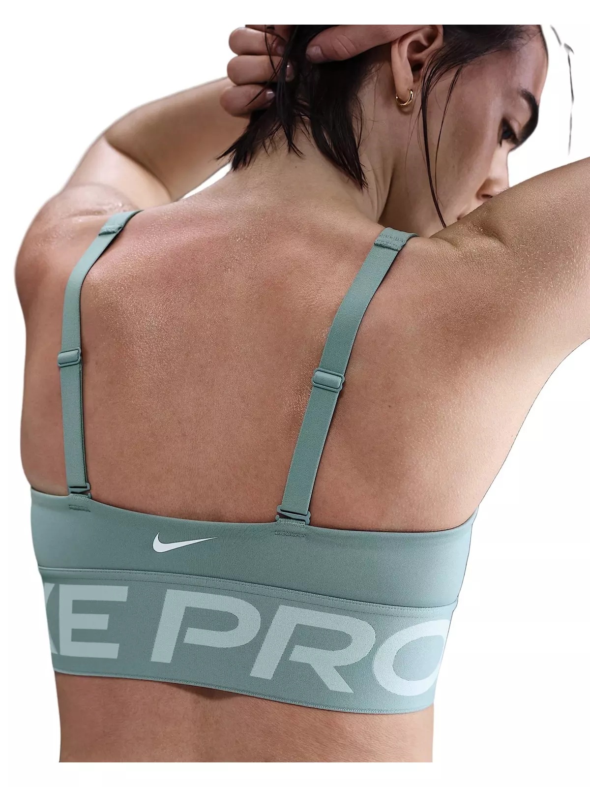 Women's Pro Indy Plunge Medium-Support Padded Sports Bra -Green - 2