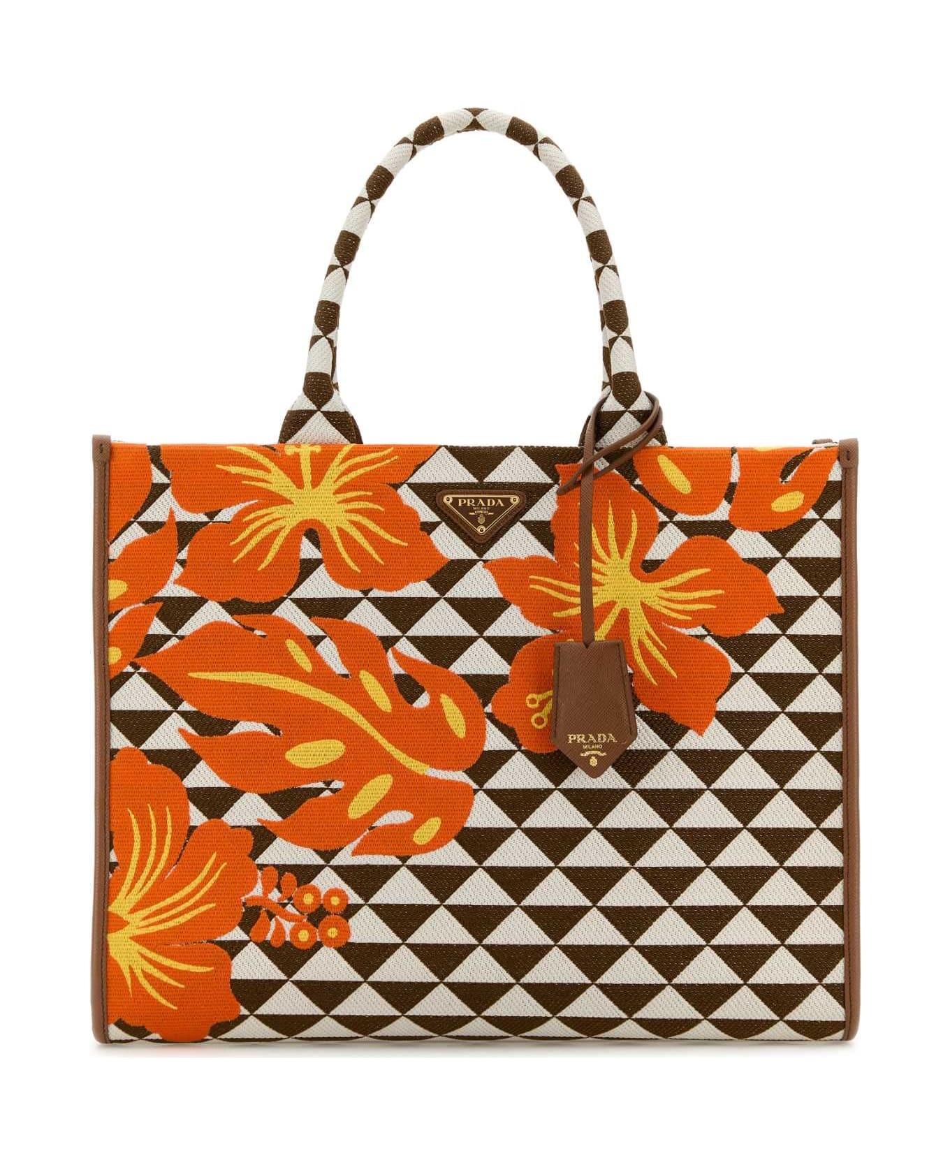 Embroidered Fabric Large Symbole Shopping Bag - 1