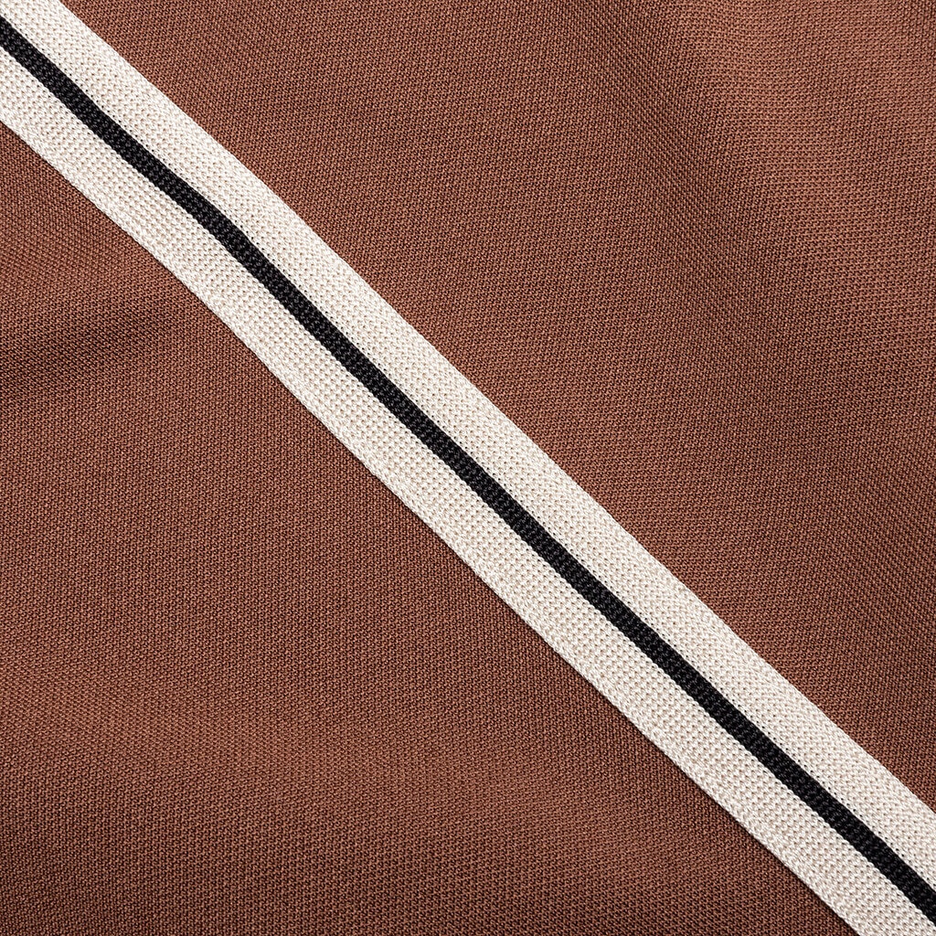 PALM ANGELS THIN WAIST SLIM TRACK PANTS - BROWN/OFF-WHITE - 5
