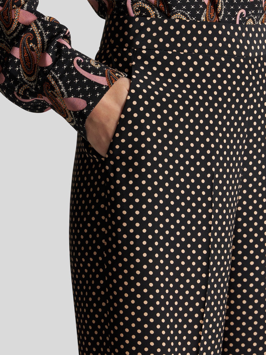 CRÊPE DE CHINE PALAZZO TROUSERS - 3