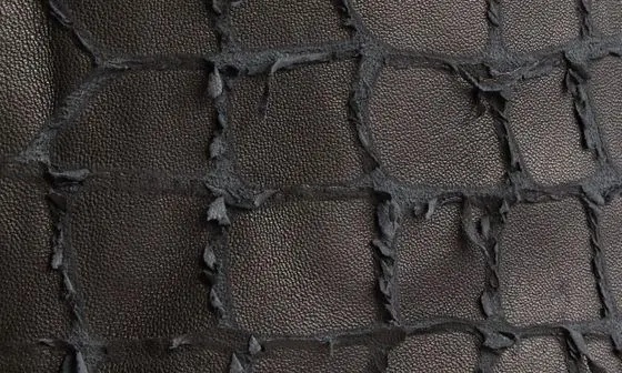 Snake Etched Lambskin Miniskirt - 8