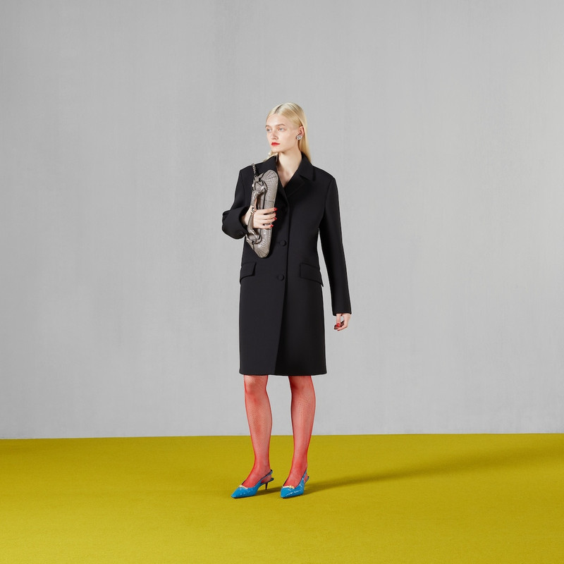 GUCCI Wool neoprene coat with Horsebit outlook