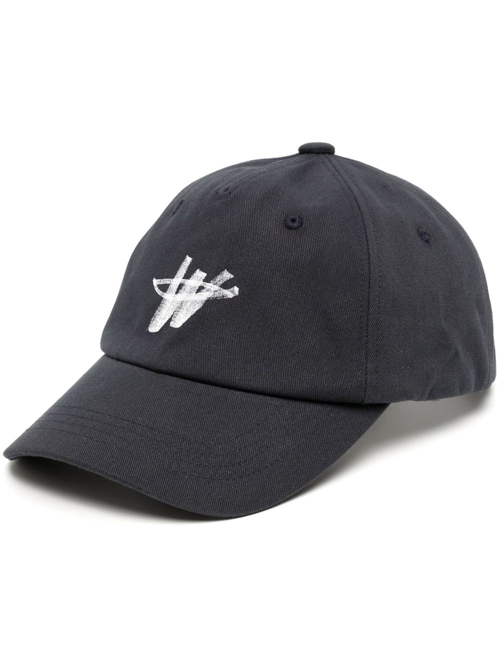 logo-print twill cap - 2