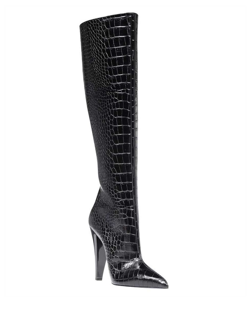 110mm leather high boots - 2