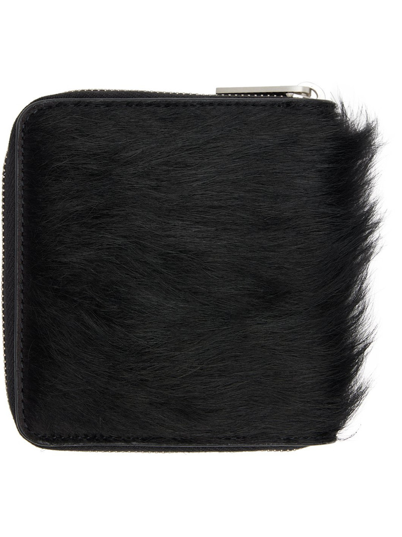 Rick Owens Black Concordians Zipped Wallet outlook