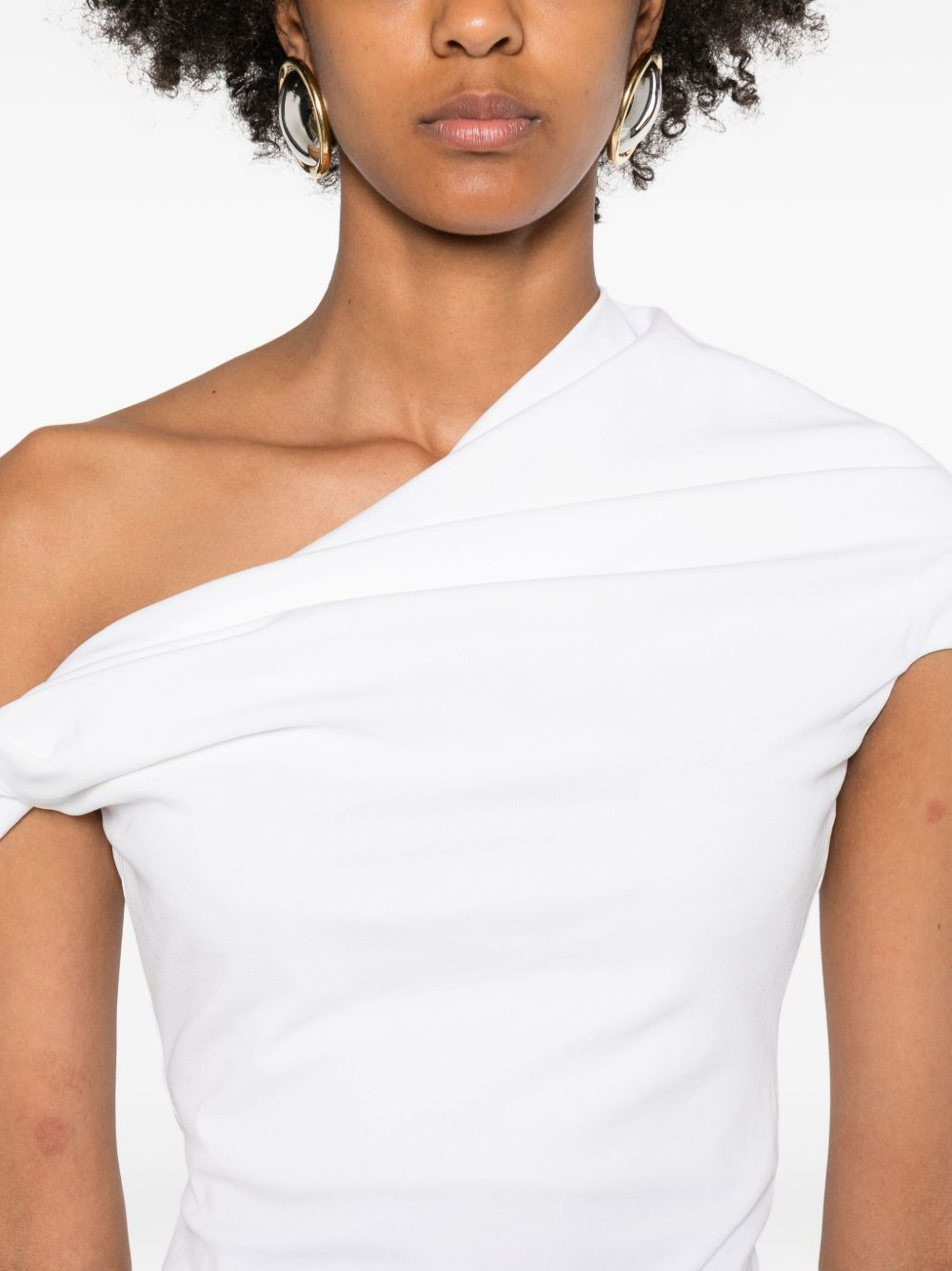 Ida one-shoulder draped top - 5