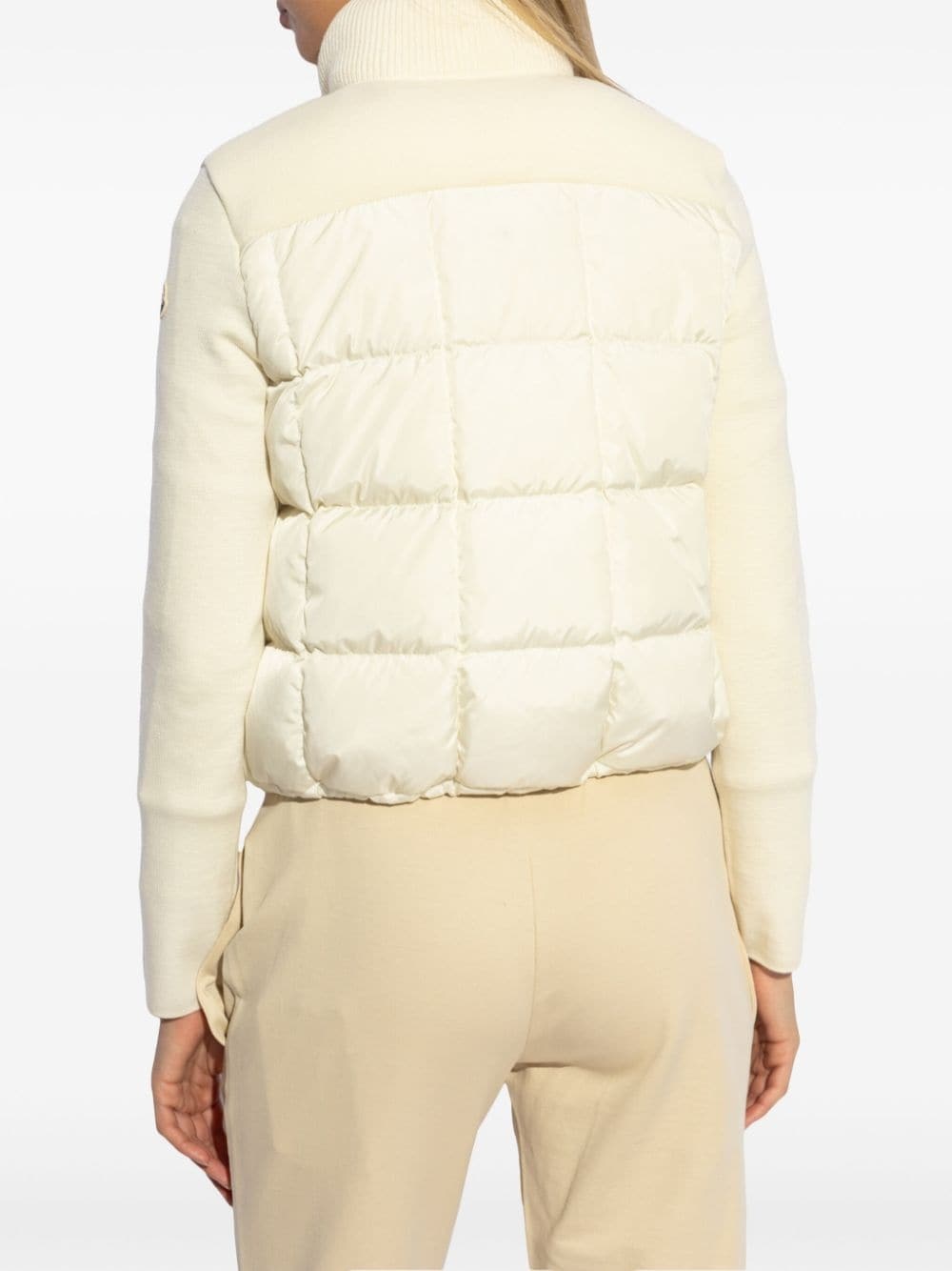 logo-appliqué padded jacket - 4