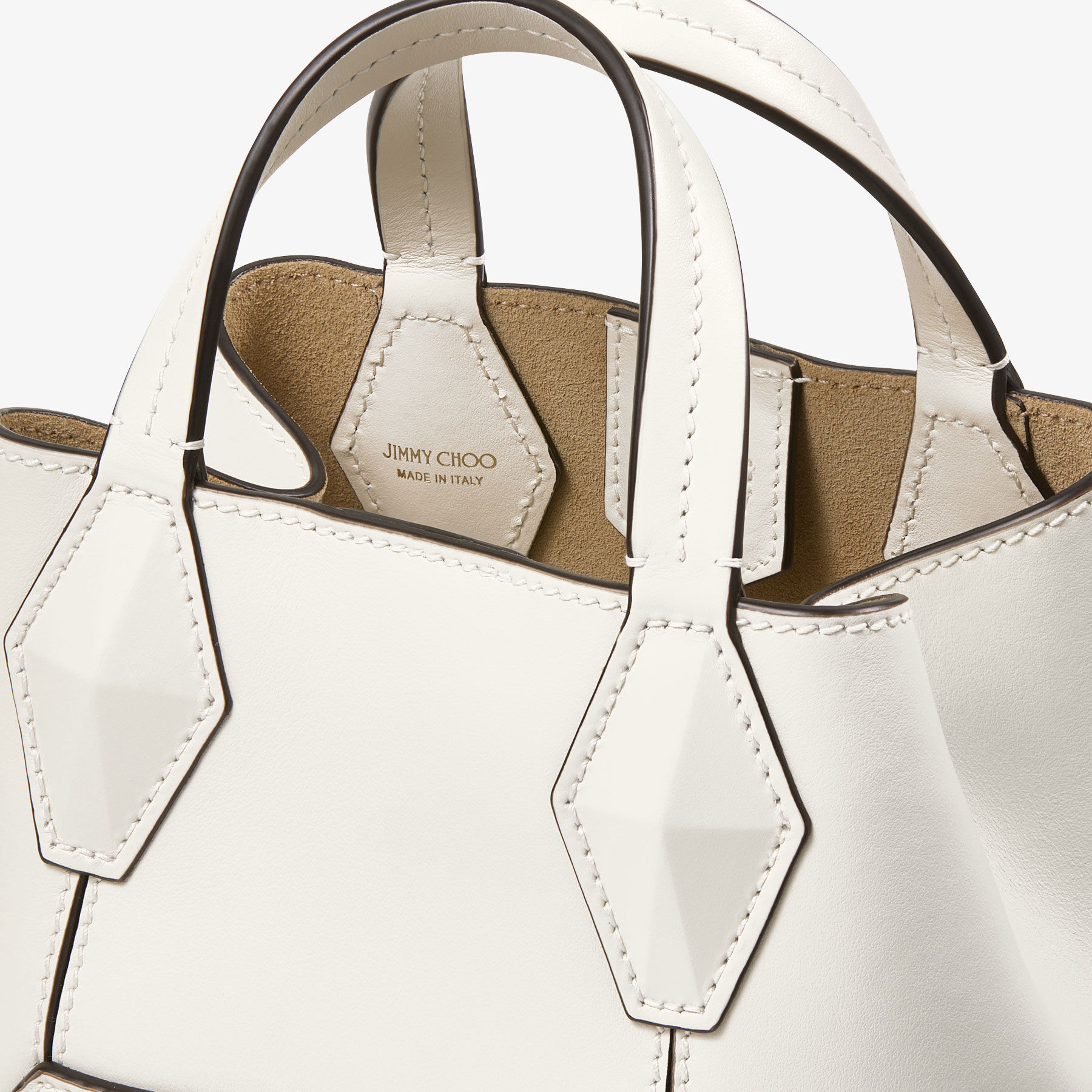 Diamond Tote XS
Latte Leather Mini Tote Bag - 3