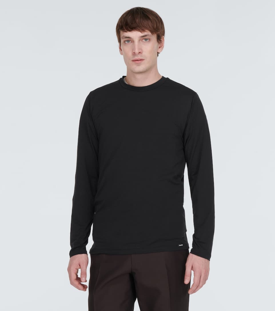 Long-sleeve cotton-blend T-shirt - 3