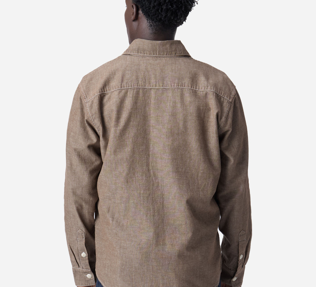 Utility Shirt - Brown Chambray - 3