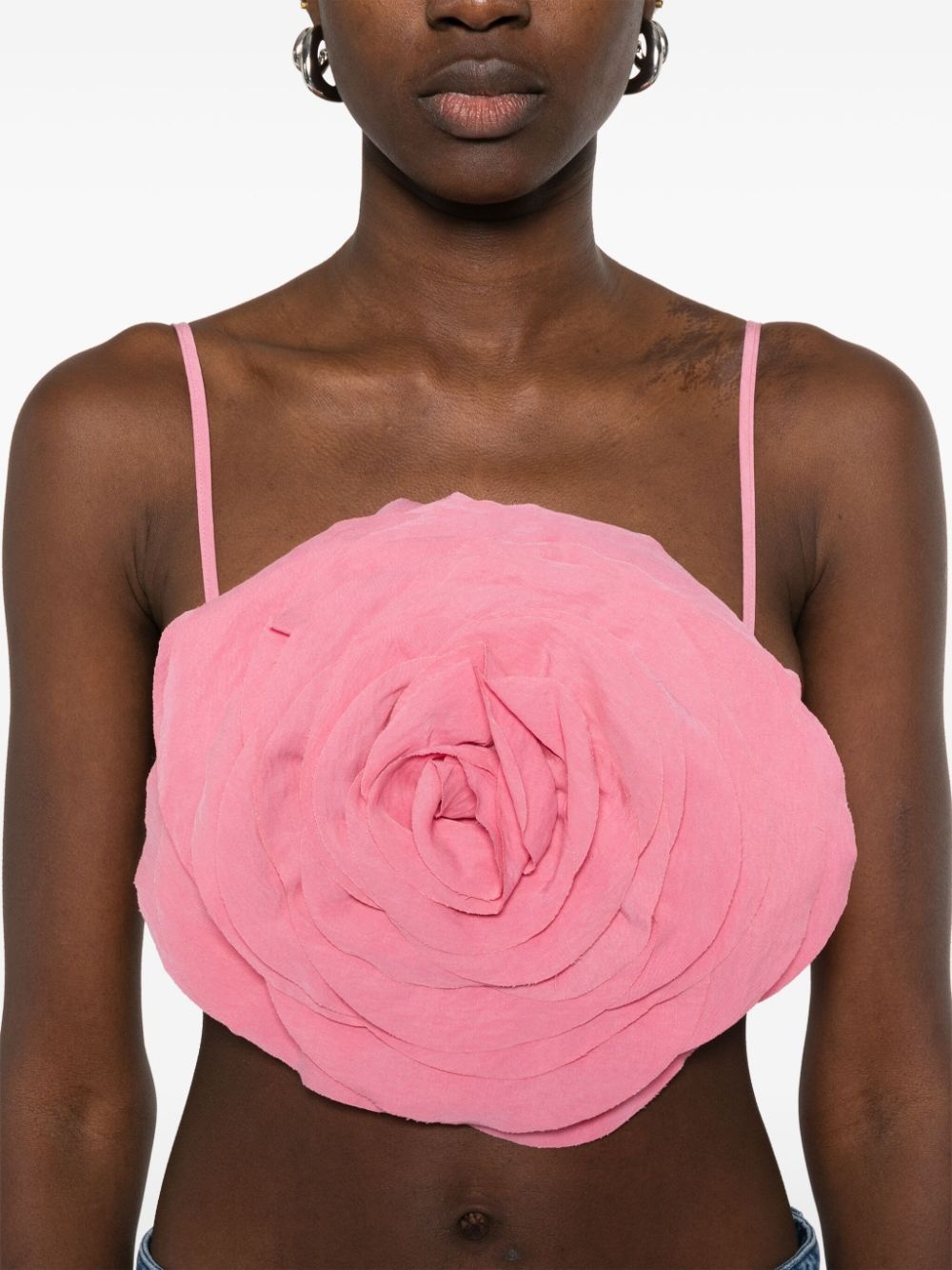 floral-appliqué top - 5