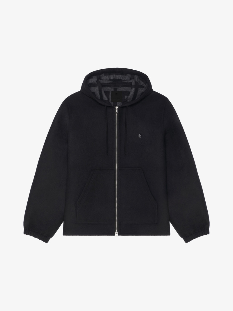HOODIE IN DOUBLE FACE WOOL - 1